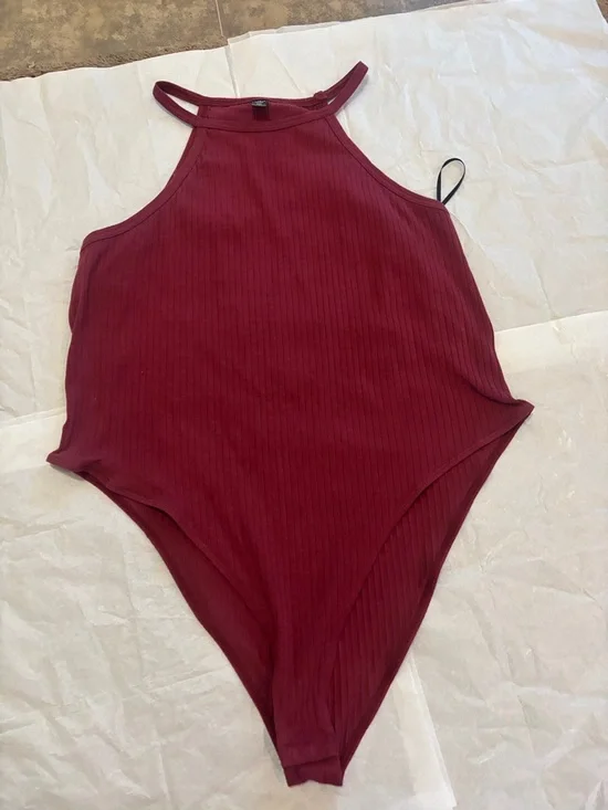 SHEIN Curve Ribbed Tank Bodysuit - Black - Picture 4 of 5